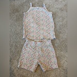 Jamie Kay Floral Kids Pajama Set - Pink and White